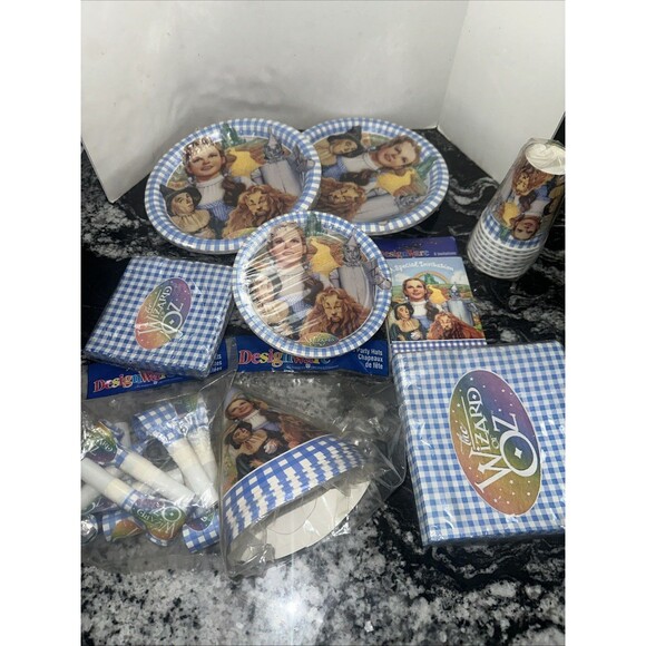 Wizard of Oz Birthday Party Supplies Multi-color 9 pc Lot of 1997NOS